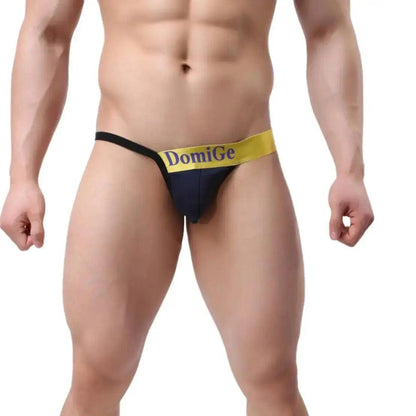 Men's Premium Comfort T-Back Thong with Adjustable Waistband and Signature Logo Male Underwear - His Inwear