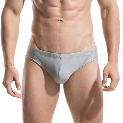 Men's Swim Briefs - Sexy Low Rise Quick Dry Swimwear with Convex Pad - His Inwear