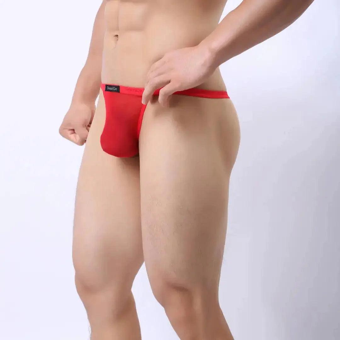 Men's Thong Unique Cutouts Male V-String - His Inwear