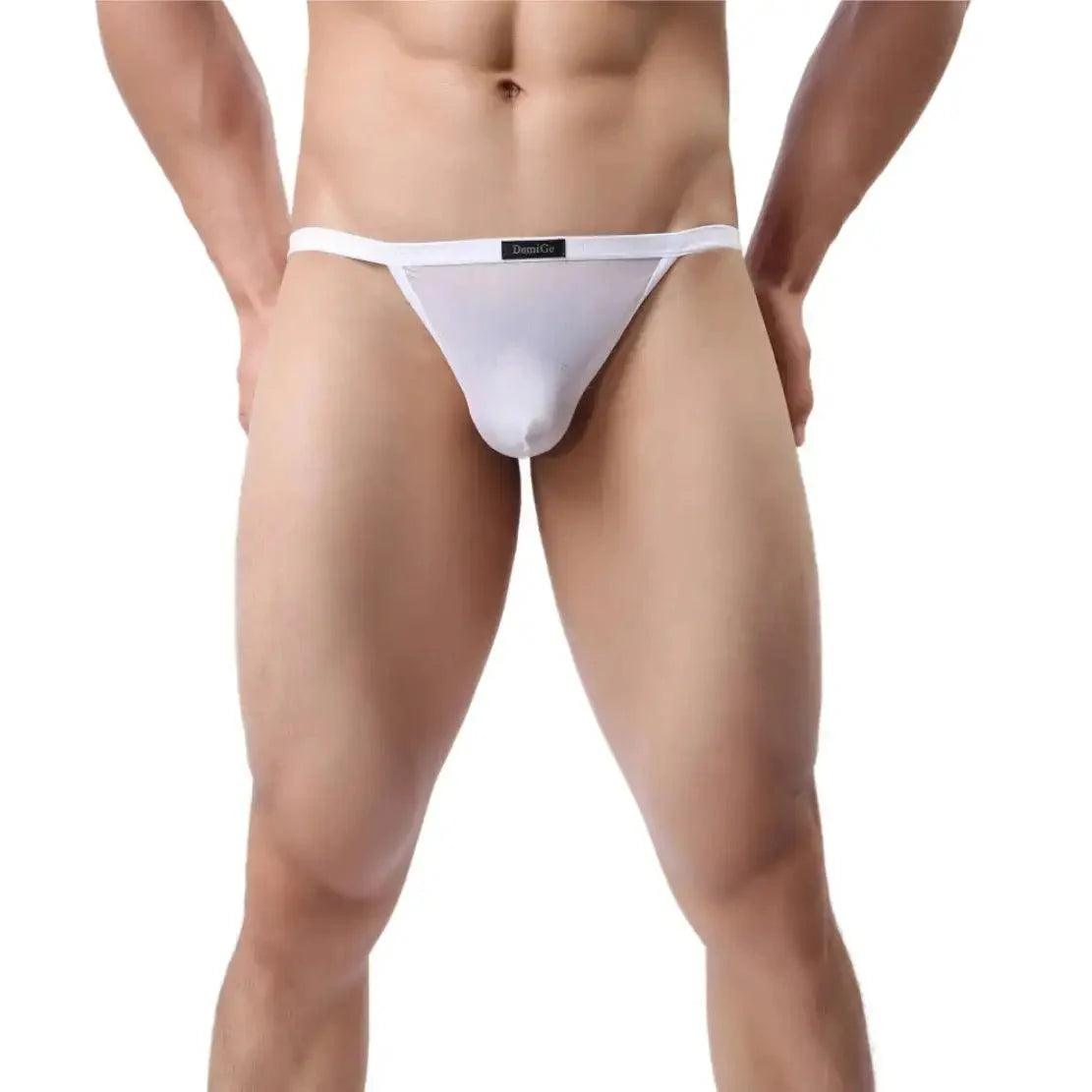 Men's Thong Unique Cutouts Male V-String - His Inwear