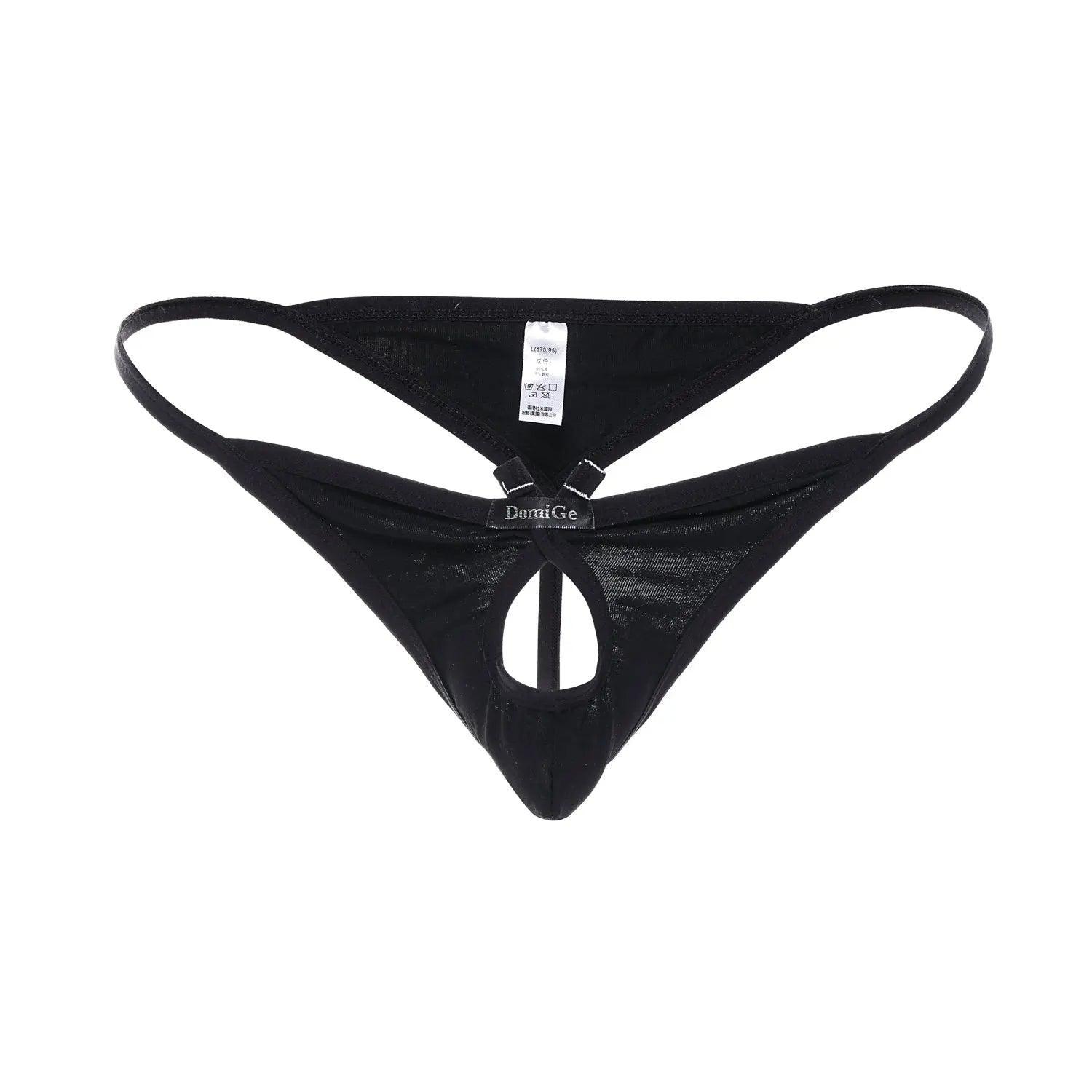 Men's Underwear with Cute Butterfly Design Thongs and Cotton Blend Fabric G-String - His Inwear