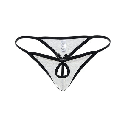 Men's Underwear with Cute Butterfly Design Thongs and Cotton Blend Fabric G-String - His Inwear