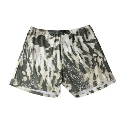 Flat lay of printed men's boxer shorts in black and white abstract design
