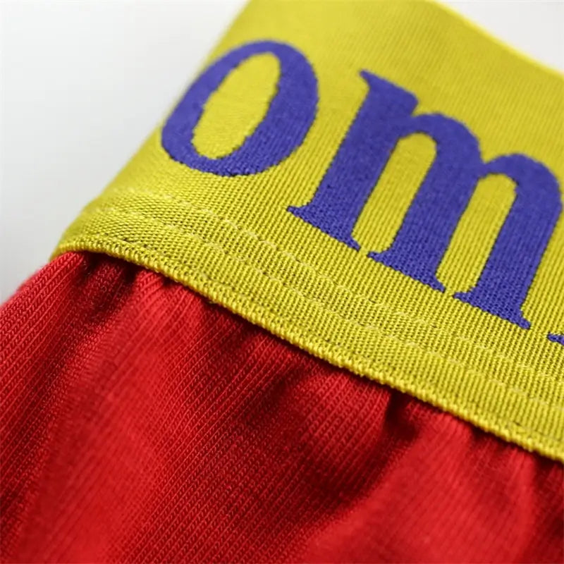 Red modal long johns waistband detail — stretch elastic	