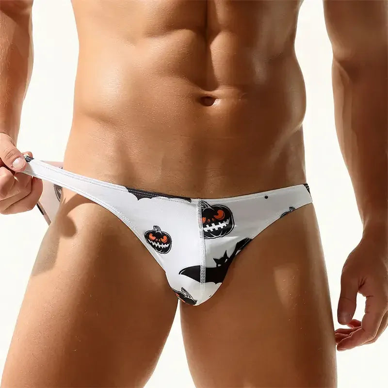 Seobean Halloween Roses Men's Bikini Briefs