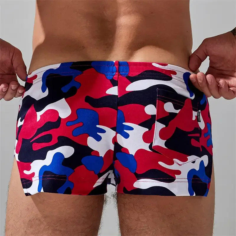 Seobean Men's Camouflage Boxer Shorts - Comfortable 100% Cotton Underwear for Men
