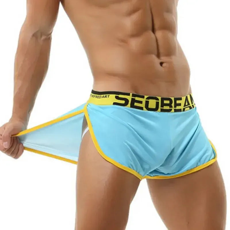 Seobean Men's Lounge Split Boxer Shorts - Comfortable and Stylish Underwear