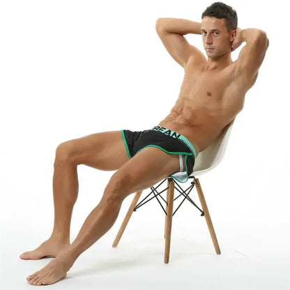 Seobean Men's Lounge Split Boxer Shorts - Comfortable and Stylish Underwear