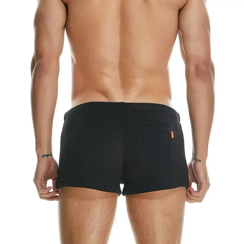 Seobean Men's Polar Fleece Boxer Shorts - Soft Sleepwear Lounge Shorts for Men