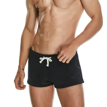Seobean Men's Polar Fleece Boxer Shorts - Soft Sleepwear Lounge Shorts for Men