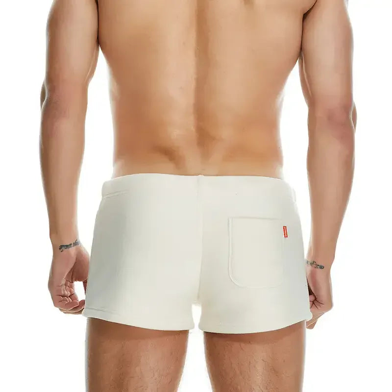 Seobean Men's Polar Fleece Boxer Shorts - Soft Sleepwear Lounge Shorts for Men