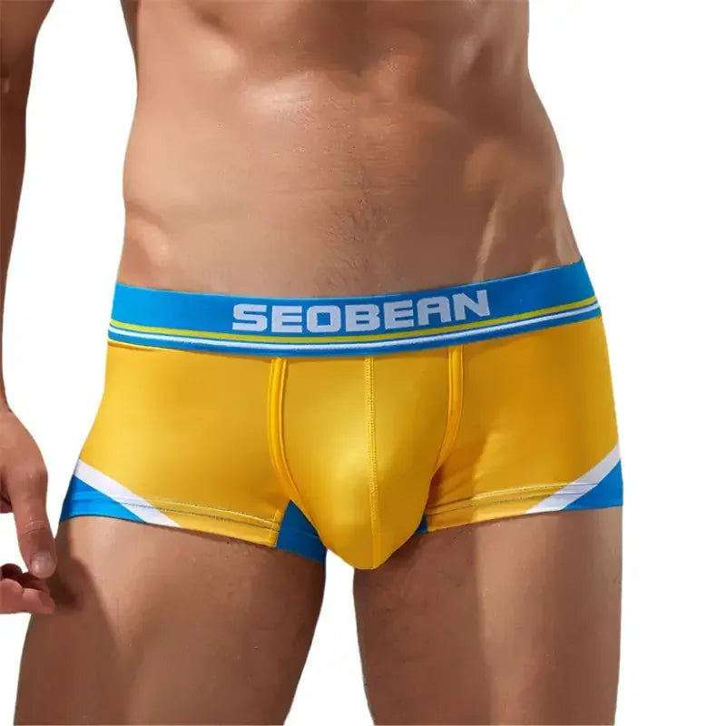 Seobean Men's Trunks - Low Rise Boxer Briefs with Pouch
