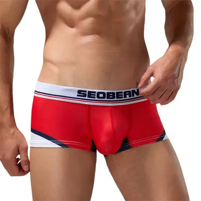 Seobean Men's Trunks - Low Rise Boxer Briefs with Pouch