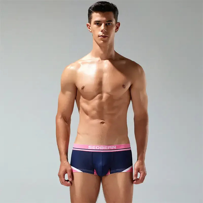 Seobean Men's Trunks - Low Rise Boxer Briefs with Pouch