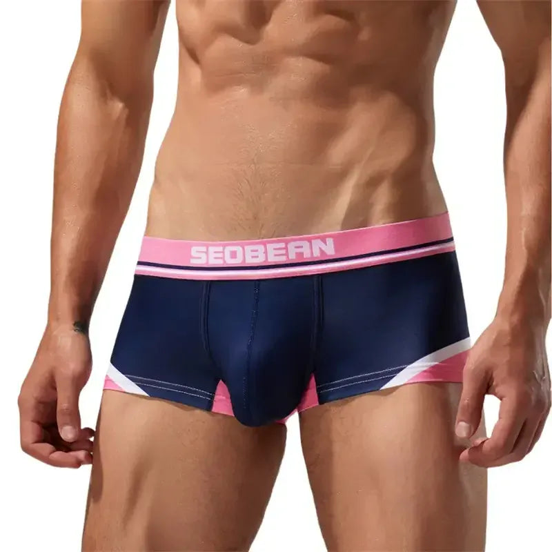 Seobean Men's Trunks - Low Rise Boxer Briefs with Pouch