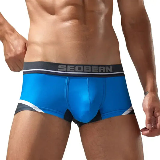 Seobean Men's Trunks - Low Rise Boxer Briefs with Pouch