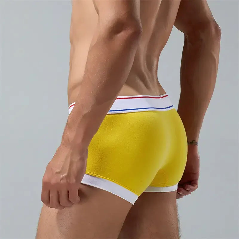 Seobean Men's Underwear with Pouch - Comfortable Low Rise Trunks in Candy Colors