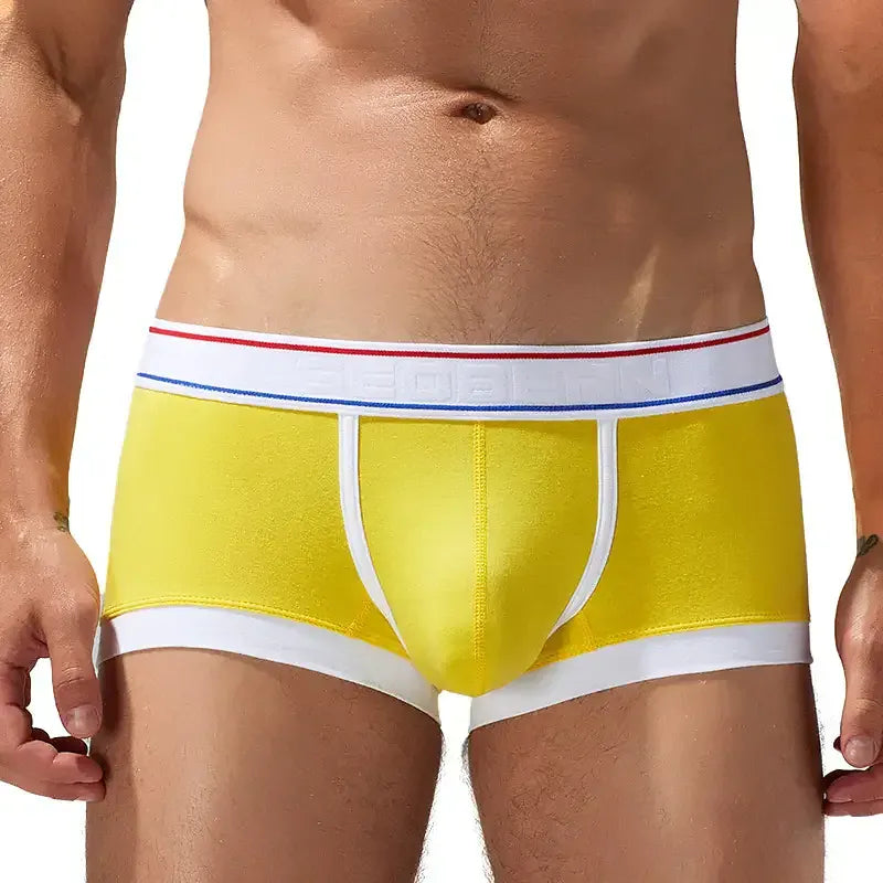 Seobean Men's Underwear with Pouch - Comfortable Low Rise Trunks in Candy Colors