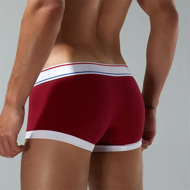 Seobean Men's Underwear with Pouch - Comfortable Low Rise Trunks in Candy Colors