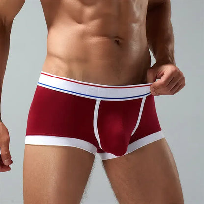 Seobean Men's Underwear with Pouch - Comfortable Low Rise Trunks in Candy Colors