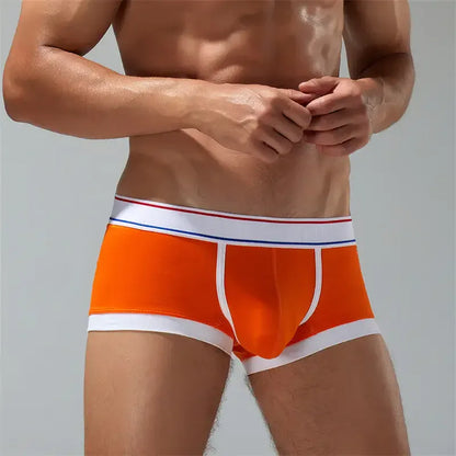 Seobean Men's Underwear with Pouch - Comfortable Low Rise Trunks in Candy Colors