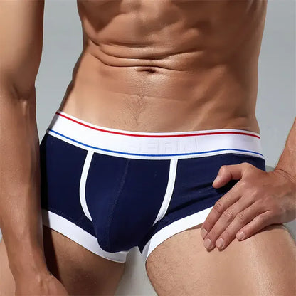 Seobean Men's Underwear with Pouch - Comfortable Low Rise Trunks in Candy Colors