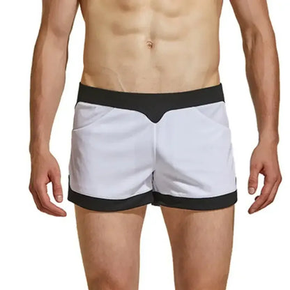 Seobean Seobean Curvy-Cut Men's Polyester Active Shorts - Stylish Multi-Pocket Design