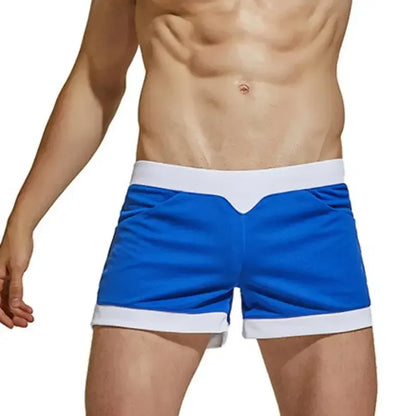 Seobean Seobean Curvy-Cut Men's Polyester Active Shorts - Stylish Multi-Pocket Design
