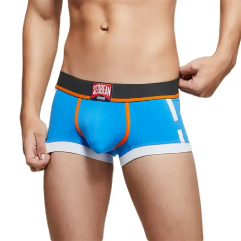 Seobean Seobean Low-Rise Cotton Boxer Trunks Comfortable Undies for Men