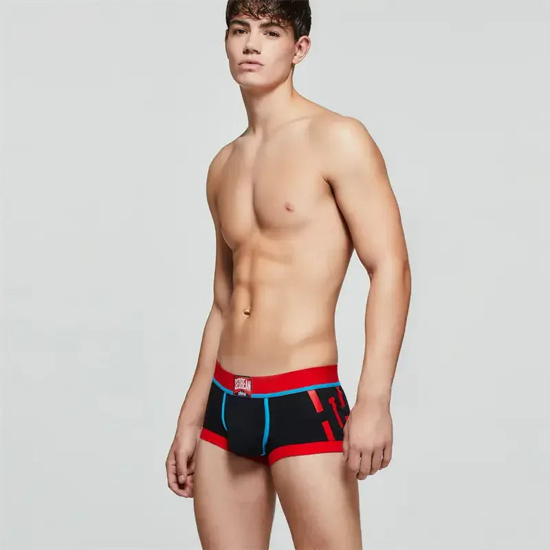 Seobean Seobean Low-Rise Cotton Boxer Trunks Comfortable Undies for Men