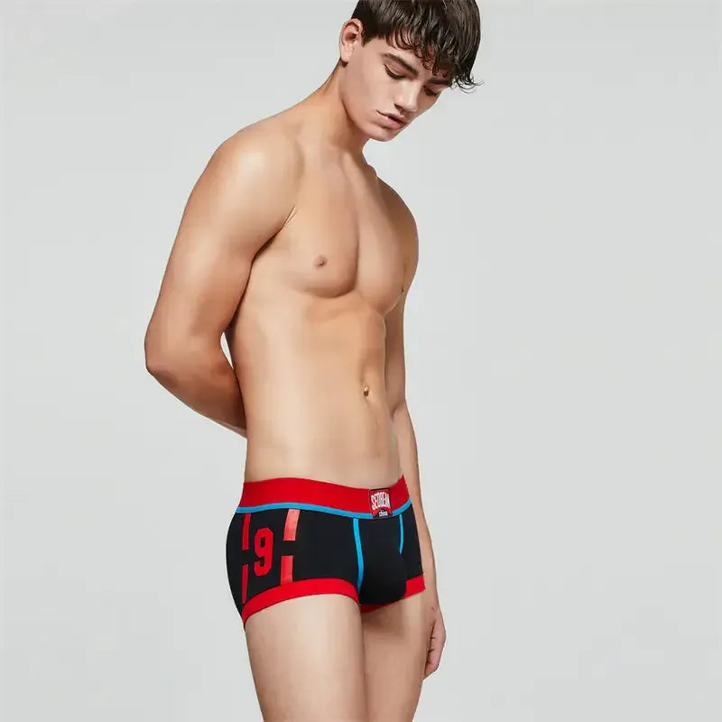 Seobean Seobean Low-Rise Cotton Boxer Trunks Comfortable Undies for Men