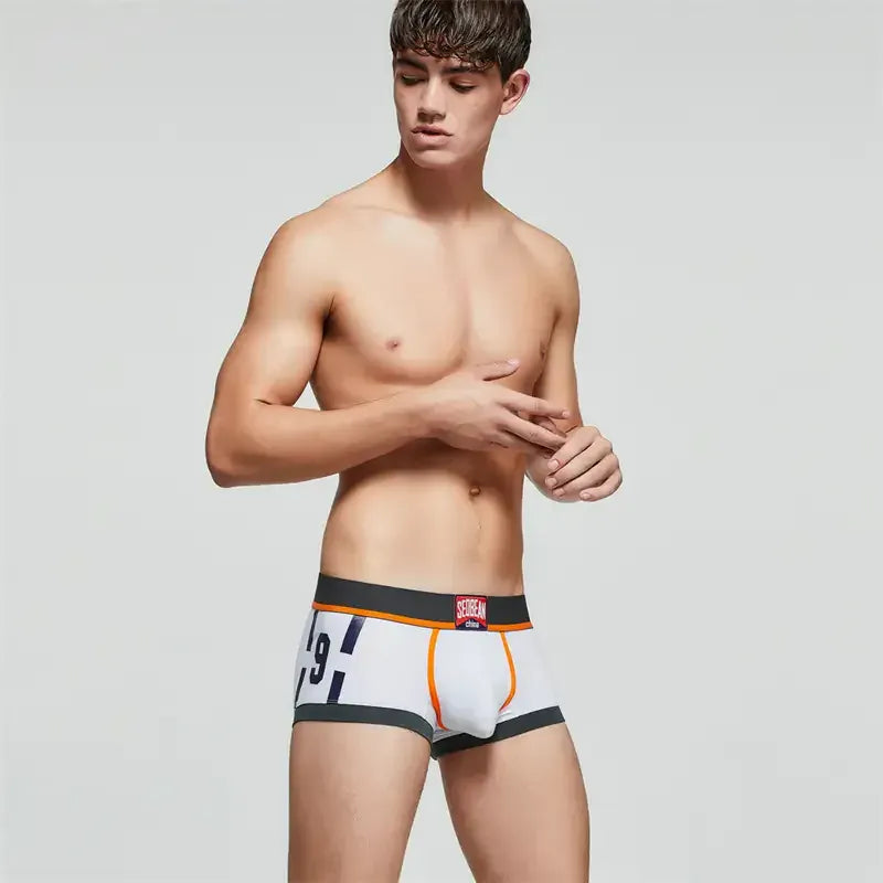 Seobean Seobean Low-Rise Cotton Boxer Trunks Comfortable Undies for Men