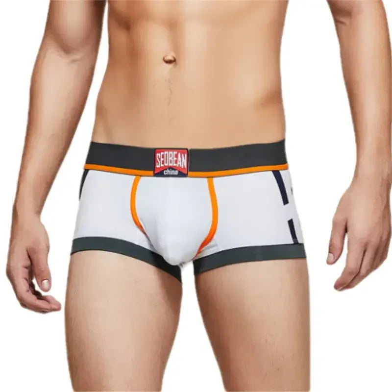Seobean Seobean Low-Rise Cotton Boxer Trunks Comfortable Undies for Men