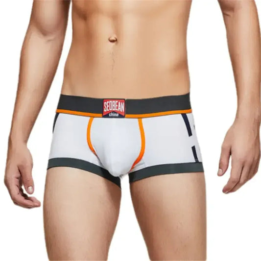 Seobean Seobean Low-Rise Cotton Boxer Trunks Comfortable Undies for Men