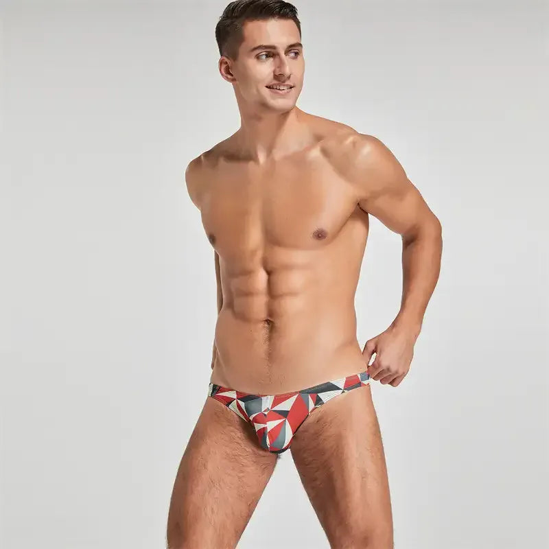 Seobean Seobean Men's Bikini Briefs - Sexy Low Rise Color Block Underwear