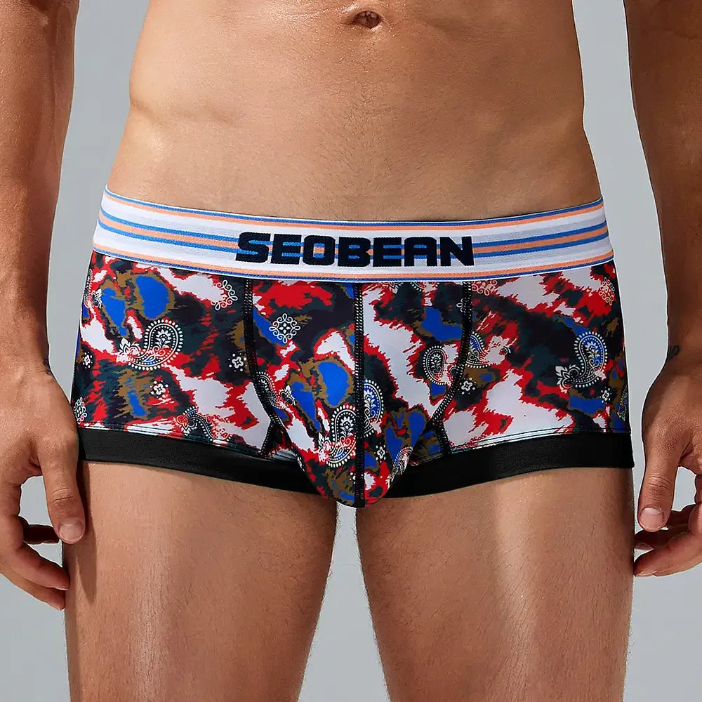 Seobean SEOBEAN Men's Camouflage Trunks - Low-Rise, Single-Layer Boxer Briefs