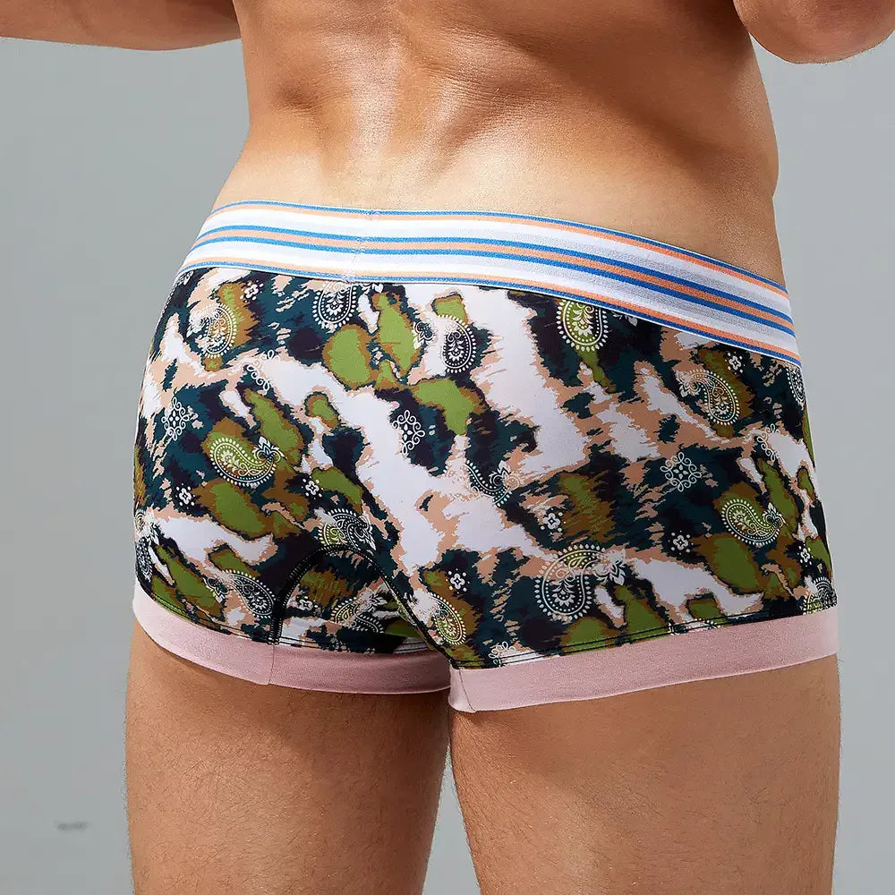 Seobean SEOBEAN Men's Camouflage Trunks - Low-Rise, Single-Layer Boxer Briefs