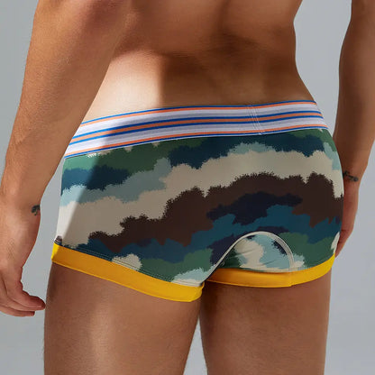 Seobean SEOBEAN Men's Camouflage Trunks - Low-Rise, Single-Layer Boxer Briefs