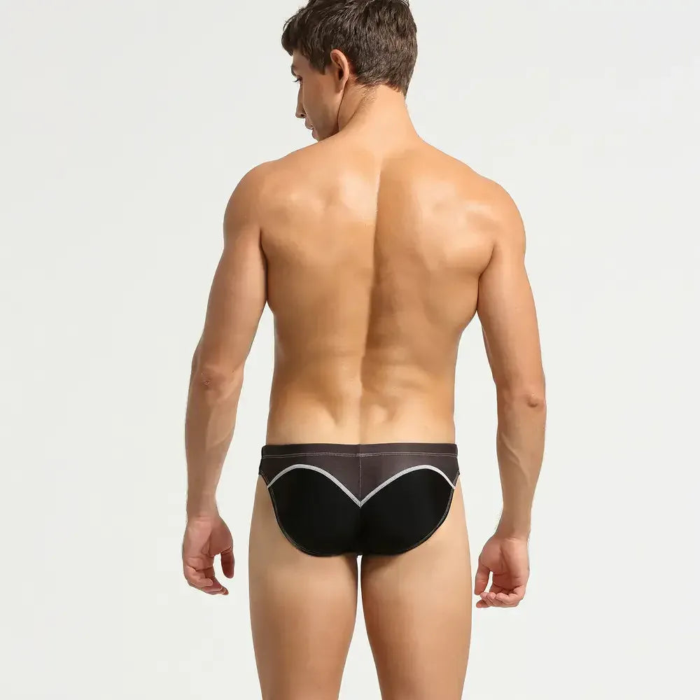 Seobean Seobean Men's Color Block Swim Briefs - Stylish and Sexy Swimwear for Men