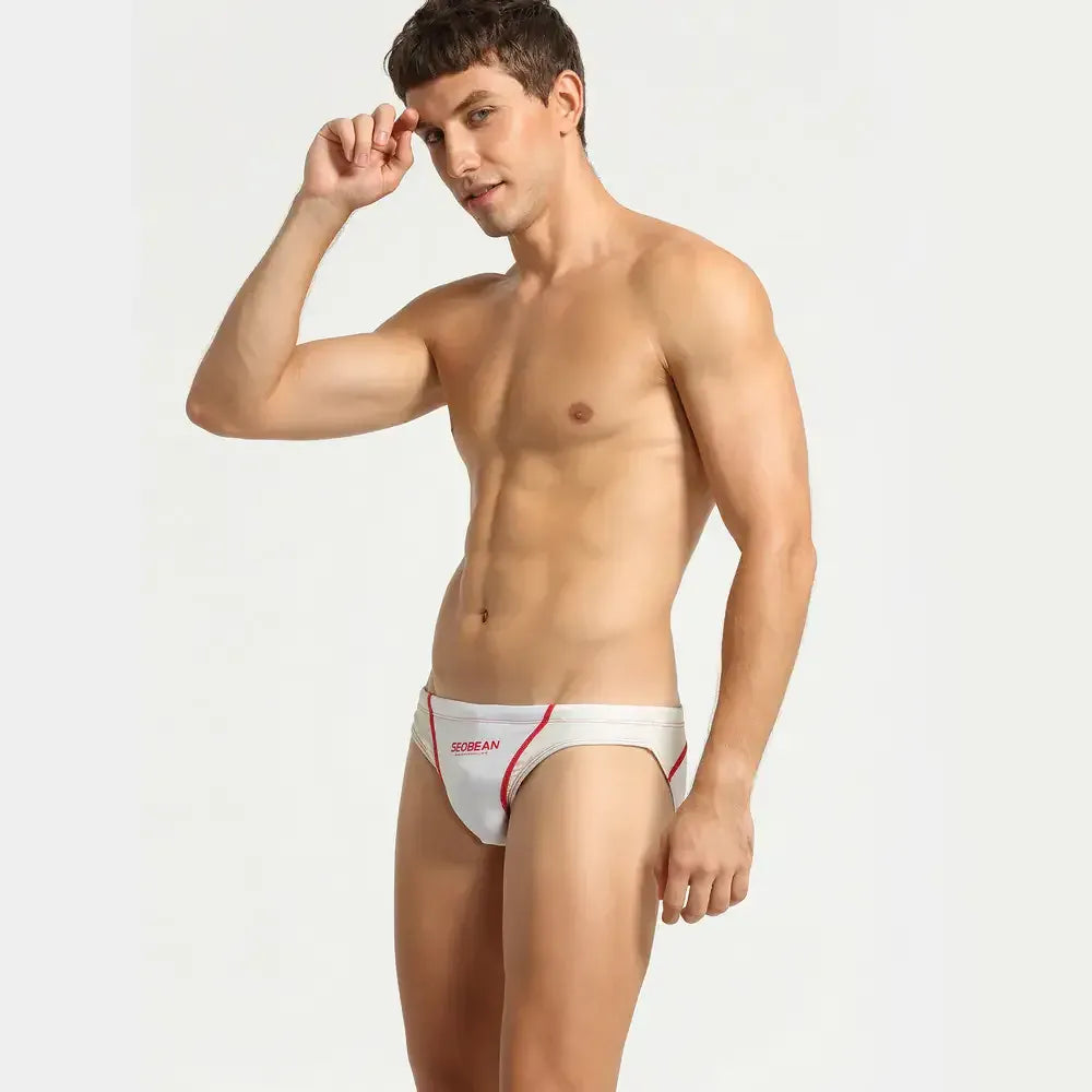 Seobean Seobean Men's Color Block Swim Briefs - Stylish and Sexy Swimwear for Men
