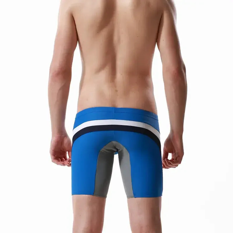 Seobean Seobean Men's Compression Swimwear - Long Flat-Front Swim Shorts