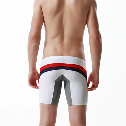 Seobean Seobean Men's Compression Swimwear - Long Flat-Front Swim Shorts