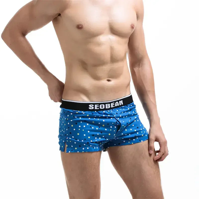 Seobean Seobean Men's Cotton Boxer Shorts Polka Dot Lingerie