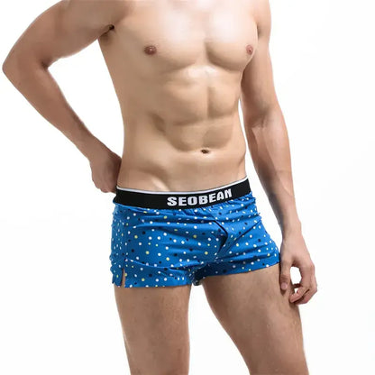 Seobean Seobean Men's Cotton Boxer Shorts Polka Dot Lingerie