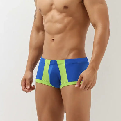 Seobean Seobean Men's Cotton Trunks - Stylish Color Block Textured Underwear