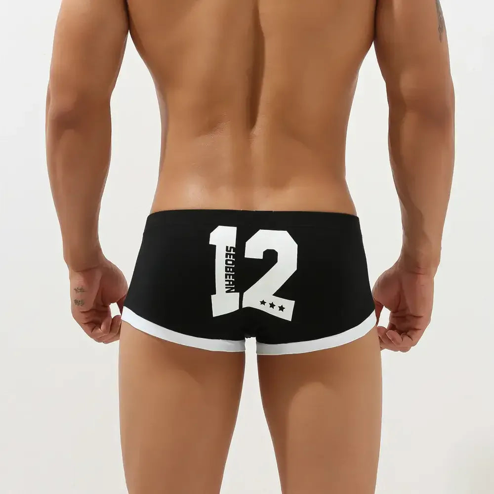 Seobean Seobean Men's Cotton Trunks - Stylish Color Block Textured Underwear