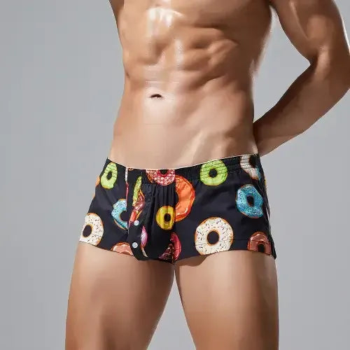Seobean Seobean Men's Donut Print Boxer Briefs 240507