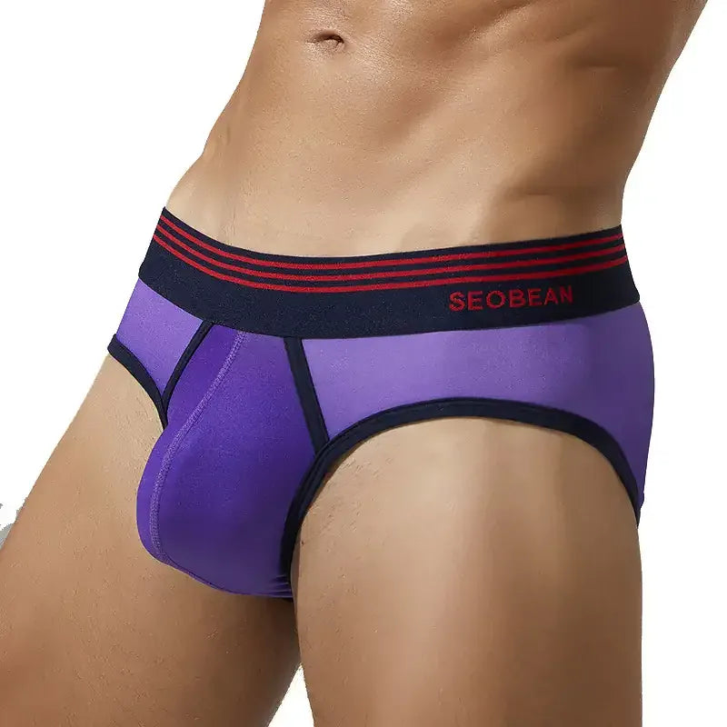 Seobean Seobean Men's Gradient Color Briefs - Stylish & Comfortable Underwear