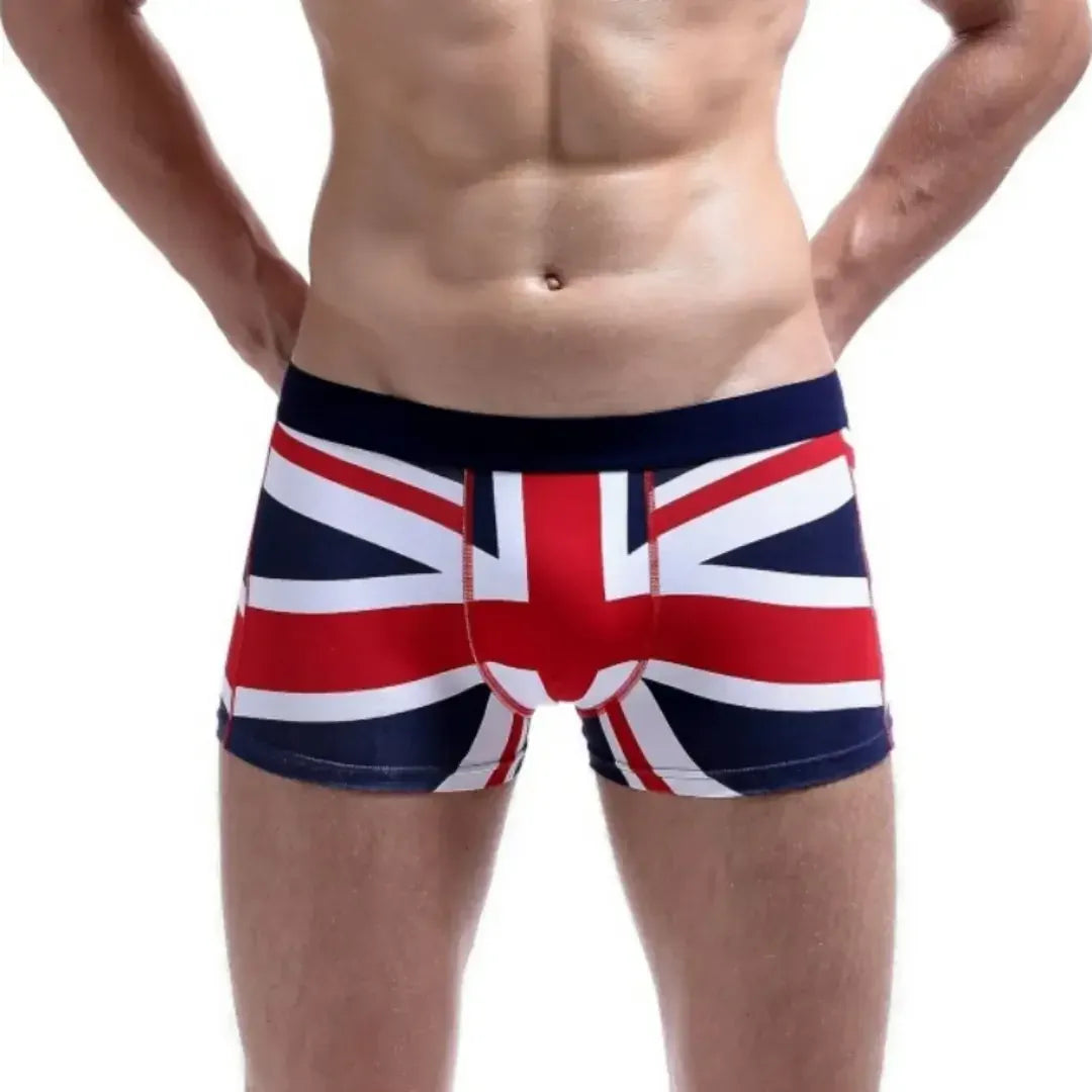 Seobean Seobean Men's Low-Rise Boxer Shorts with National England Flag Print