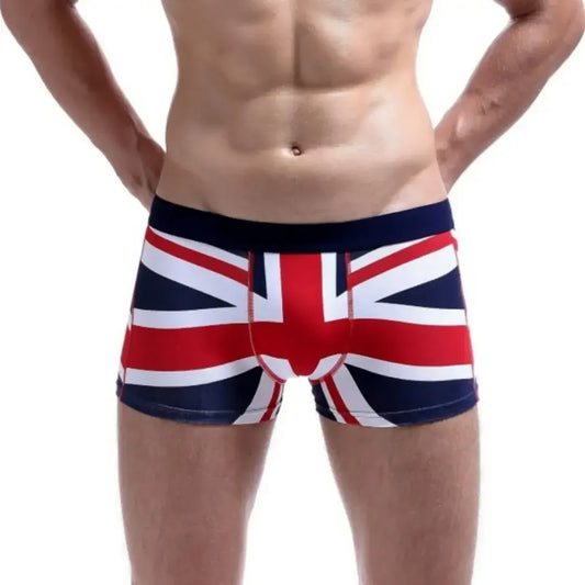 Seobean Seobean Men's Low-Rise Boxer Shorts with National England Flag Print